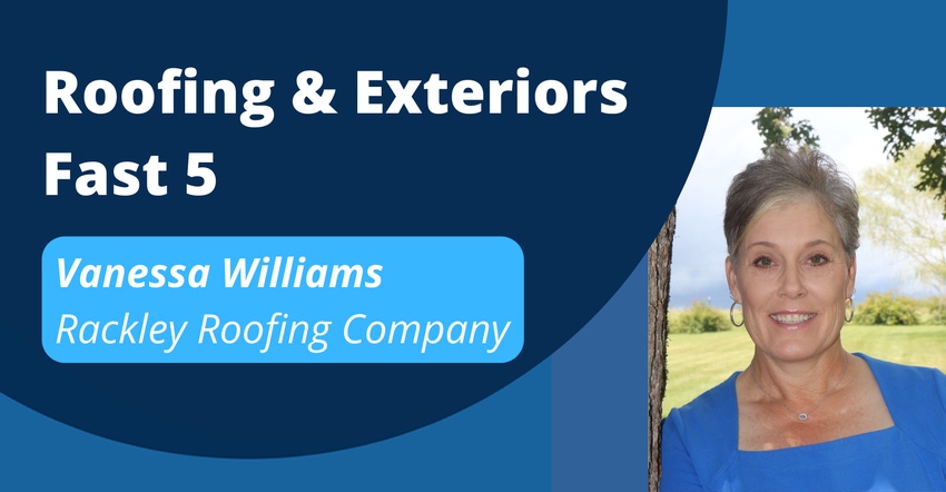 Rackley Roofing's Vanessa Williams Fast 5 lead image and headshot