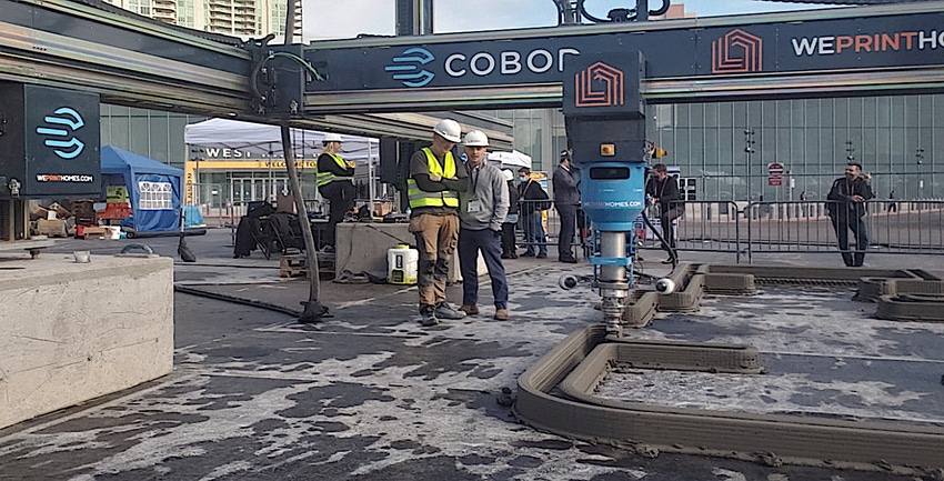 COBOD International held a live 3D printing demonstration at World of Concrete 2022.
