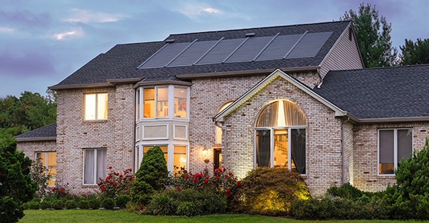 Timberline Solar on a home courtesy GAF