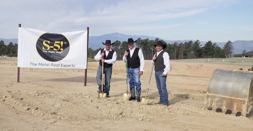 Shawn, Rob and Dustin Haddock break ground on S-5!'s new office campus in Colorado Springs, Colorado
