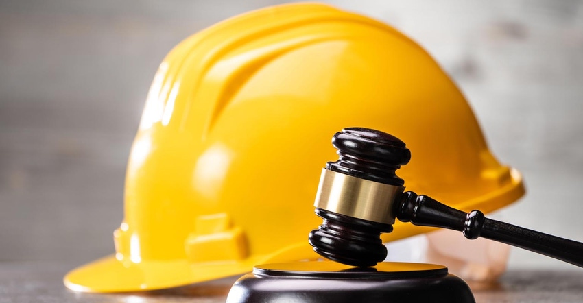 Construction Law Legal Litigation And Gavel Or Mallet