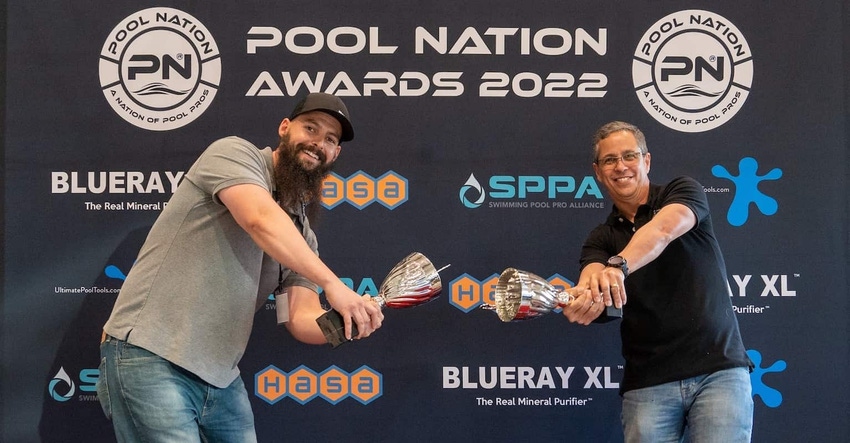 Hosts of Pool Nation Podcast hold awards