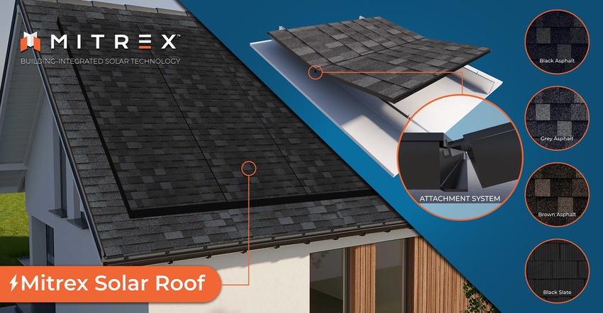 Solar roof panels from Mitrex Integrated Solar Technology