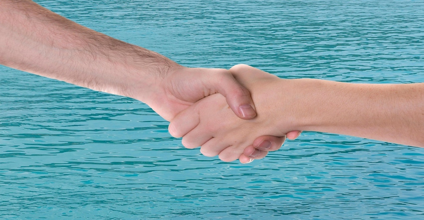 Pool handshake