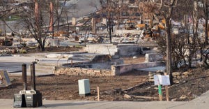 Damage from the Tubbs wildfire in Santa Rosa, California.
