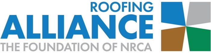 NRCA Roofing Alliance roofing association logo in blue, gray, orange and green