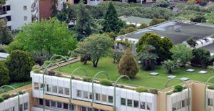 Green space on top of roof to mitigate rising temperatures