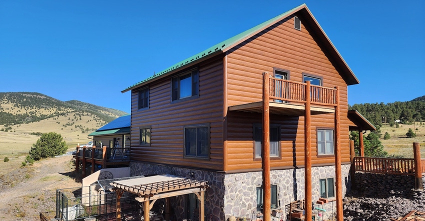 Guffey Colorado remodeled home with steel log siding from TruLog lead image