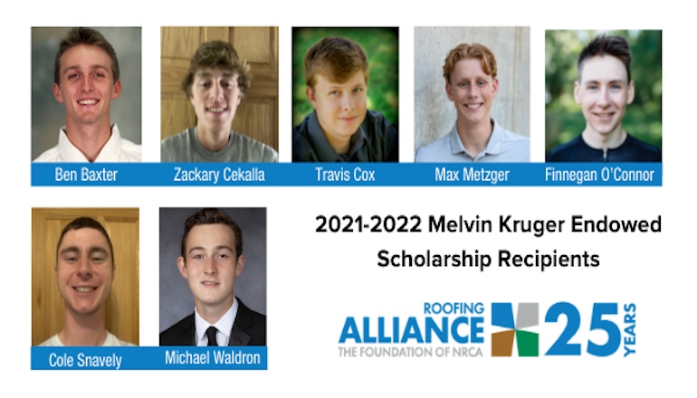The Roofing Alliance's 2021-2022 Scholarship recipients