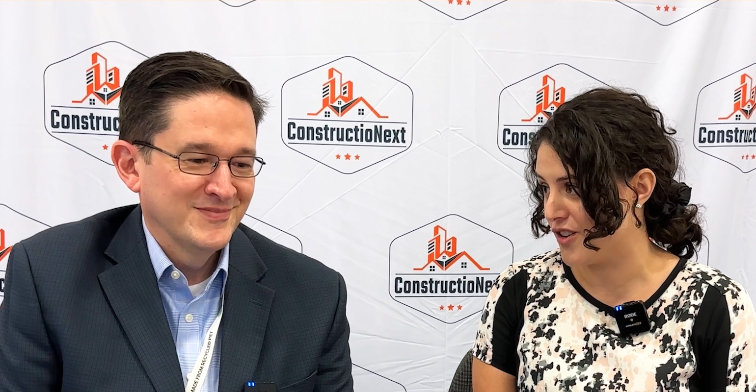 Trent Cotney and ConstructioNext's Rachel Williams at IRE