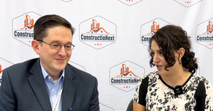 Trent Cotney and ConstructioNext's Rachel Williams at IRE