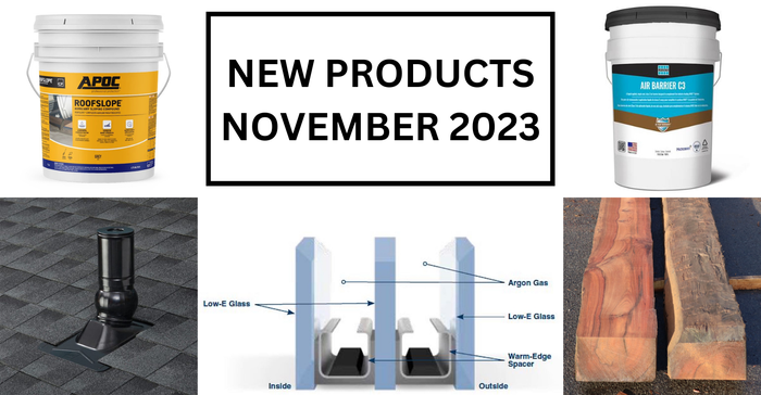 New roofing and exteriors products for November 2023