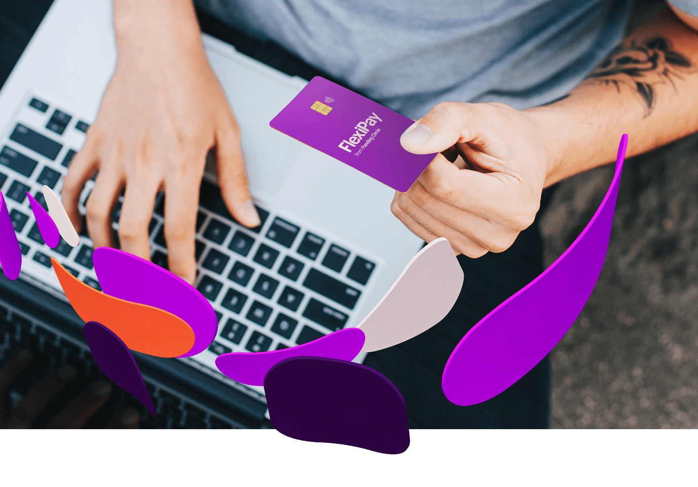 Person using a credit card