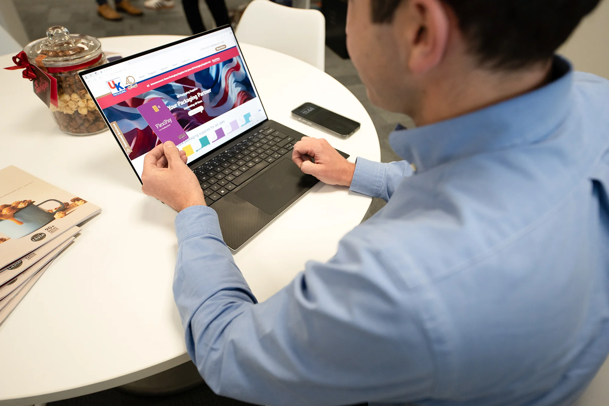 Flexipay card in use at a business