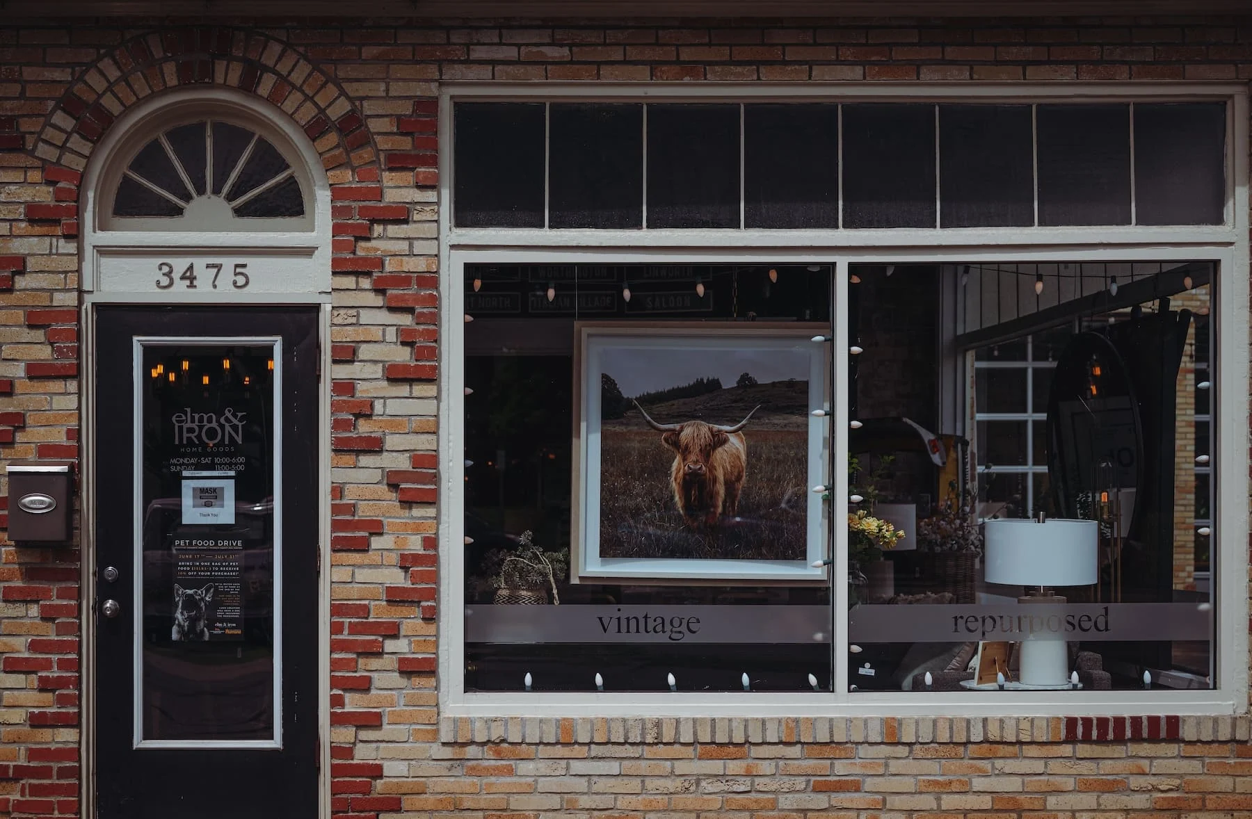 Shop front with painting