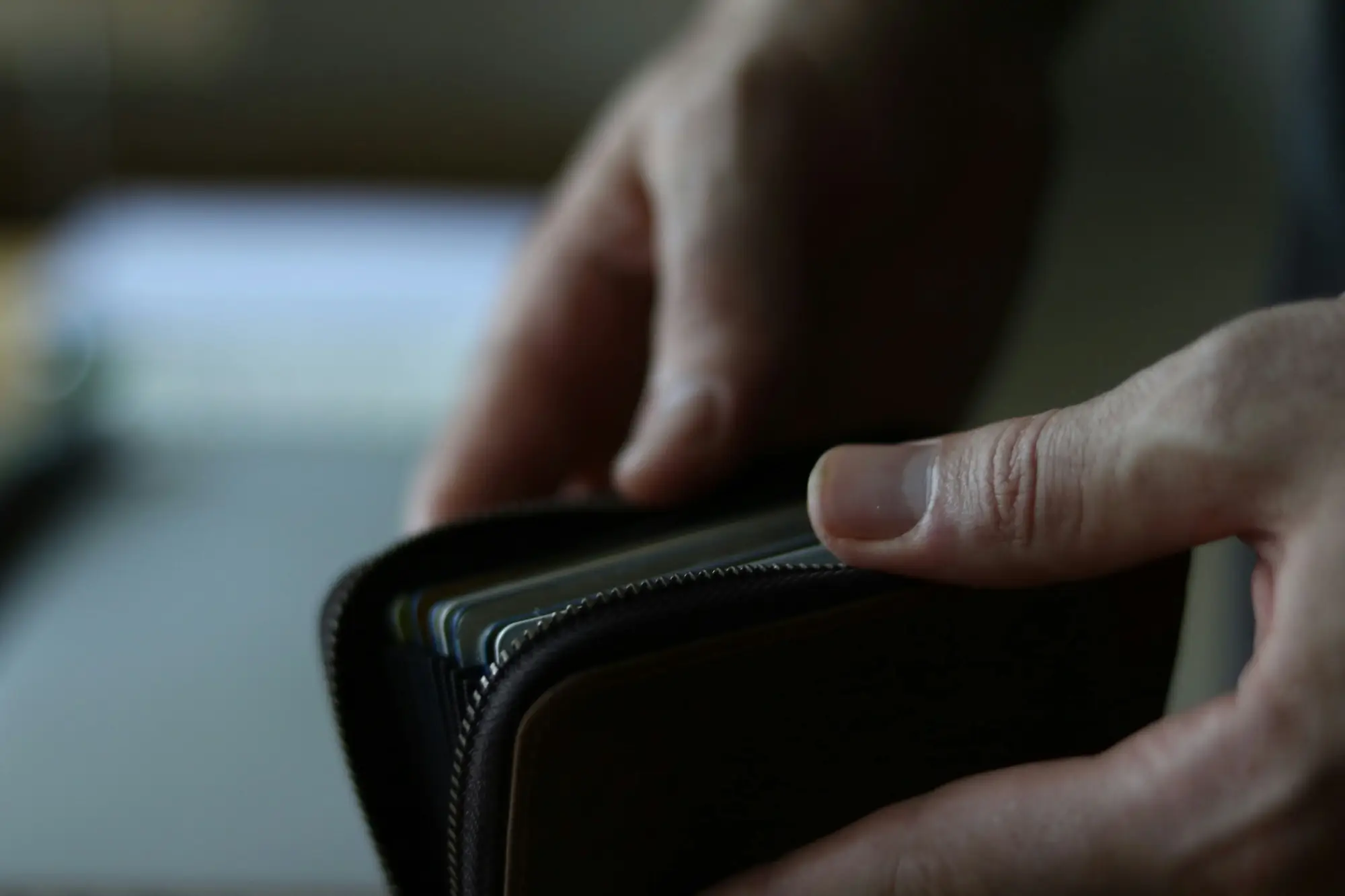 Checking wallet for cards