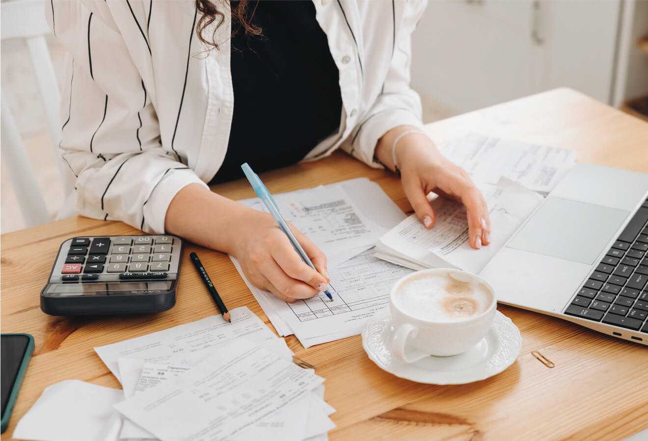 Business graphs on paper