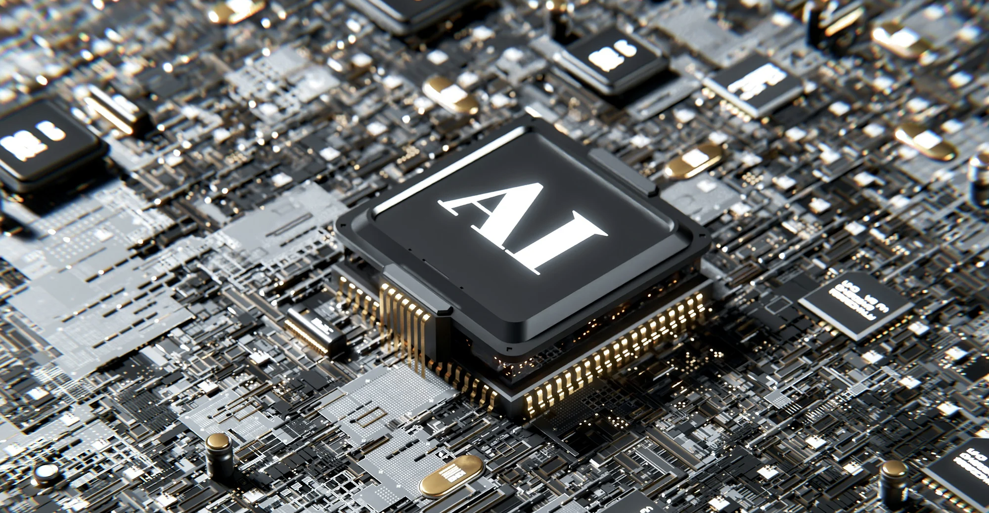 Ai chip on a circuit board