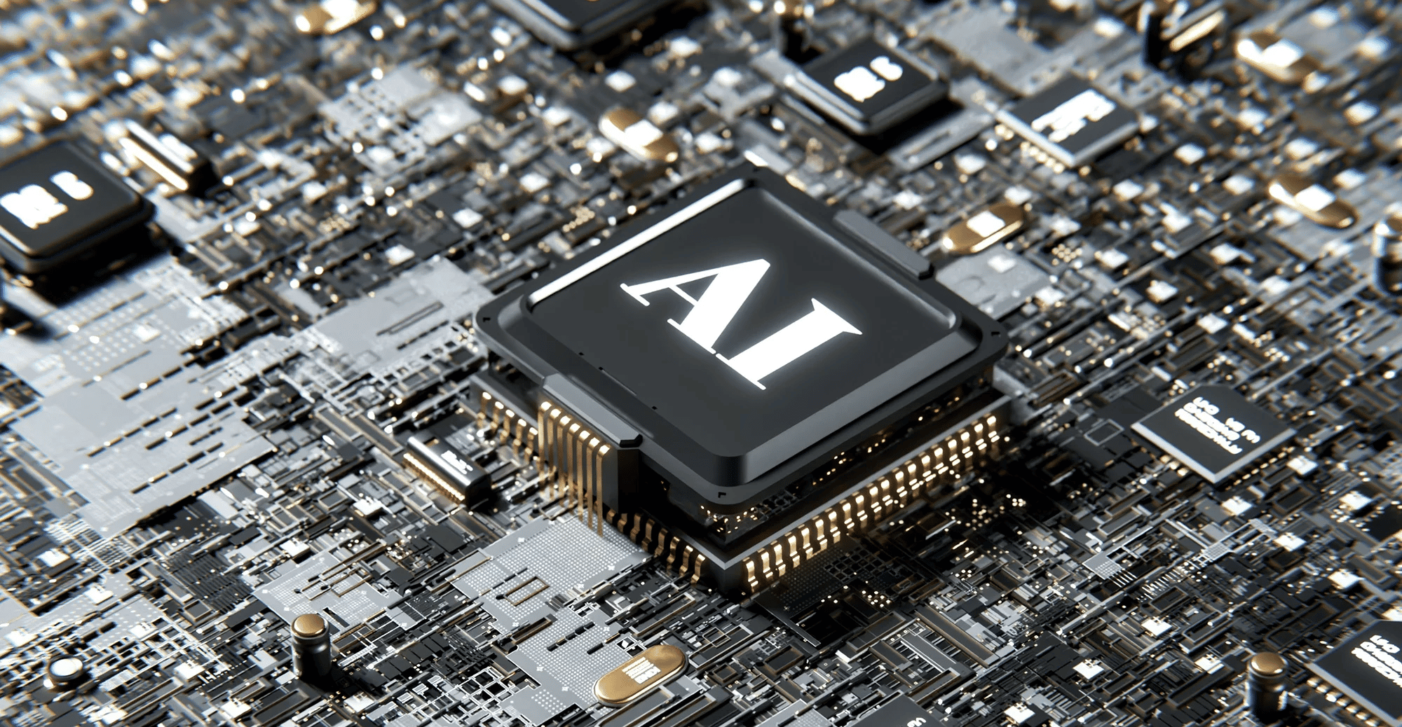 Ai chip on a circuit board