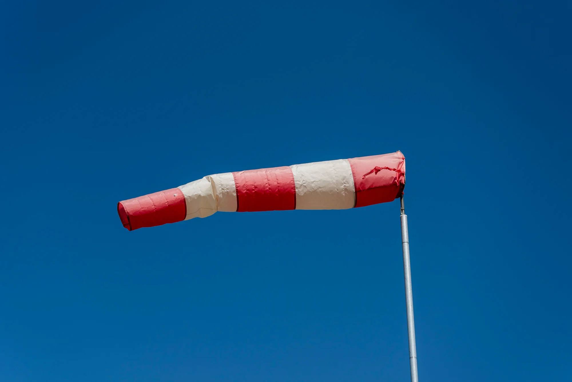 Wind sock blowing in the wind