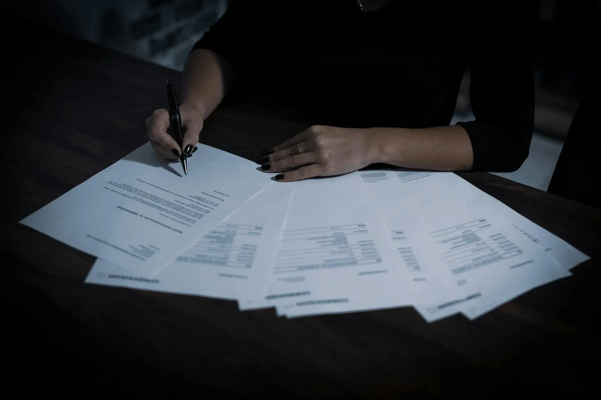 Reviewing business documents
