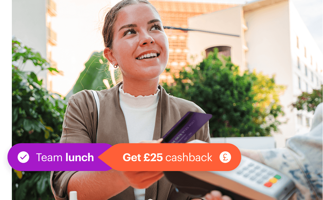 Person using a business credit card