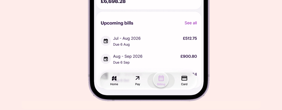 View upcoming bills on the new Funding Circle app