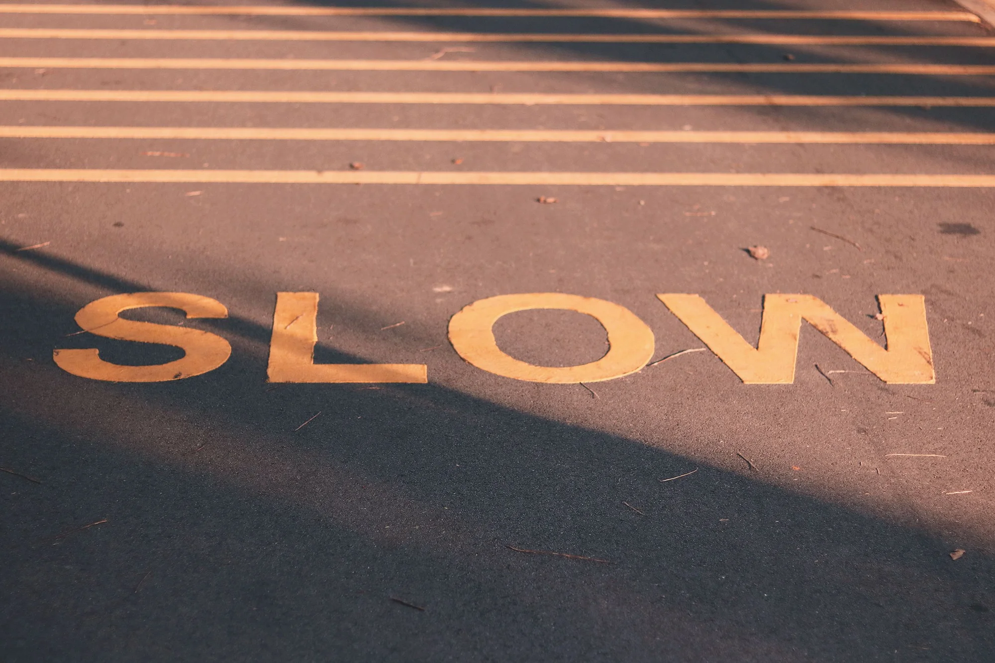 slow road sign