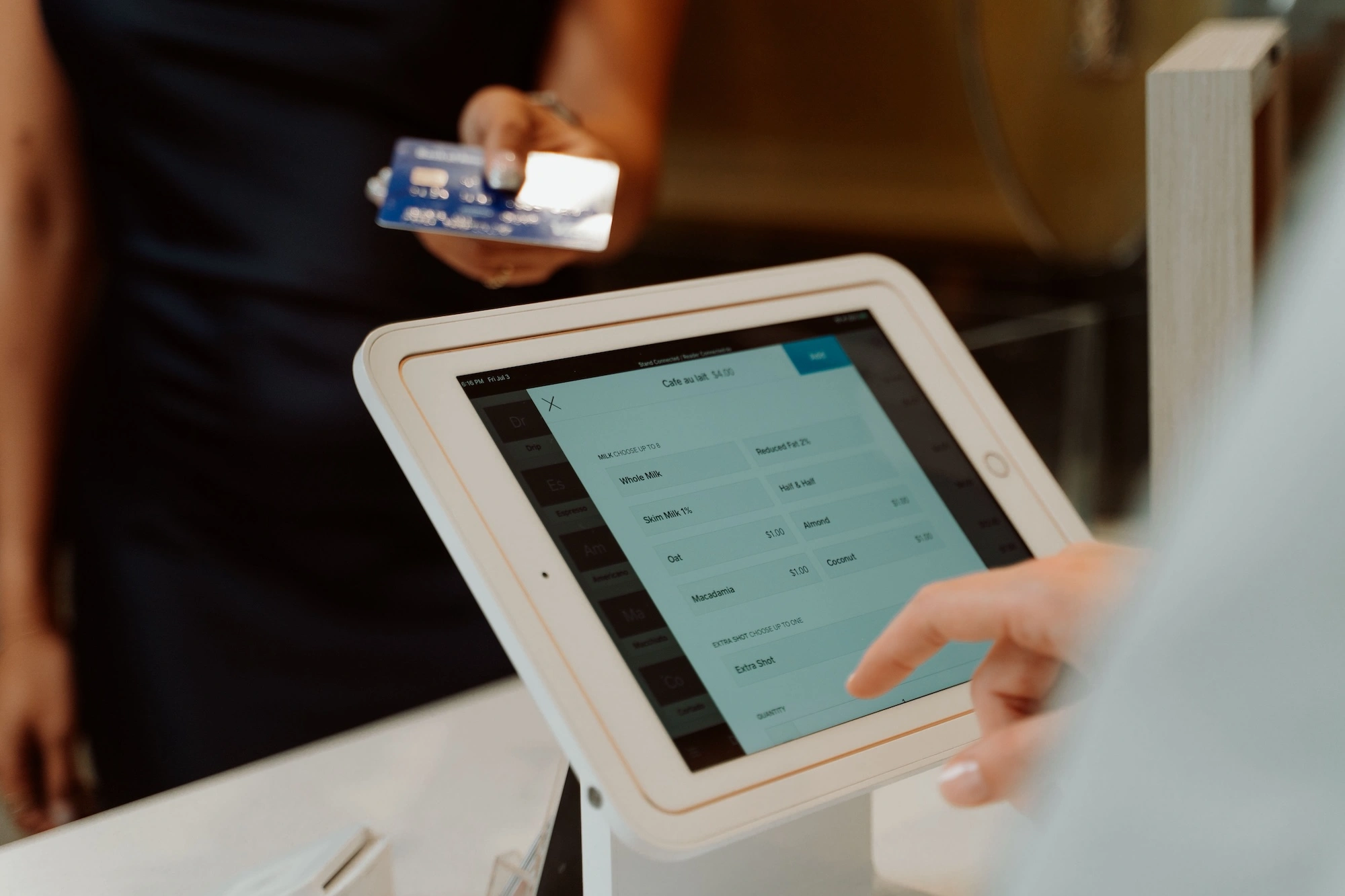 Card payment at till