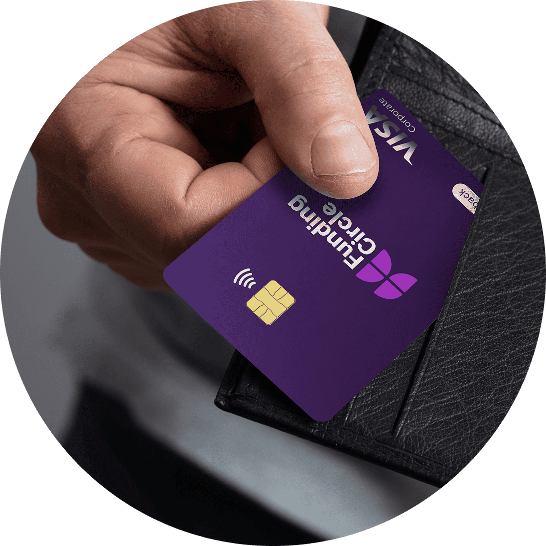 Cashback card being used