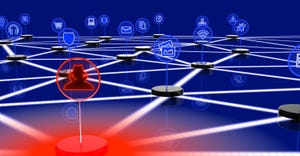 Network of internet of things attacked by a hacker on one node