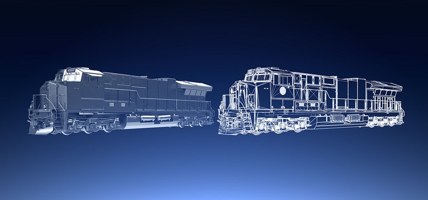 Illustration of GE Transportation digital twin