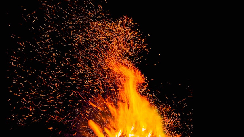 Fire burning
