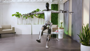 The Optimus humanoid robot can perform yoga poses