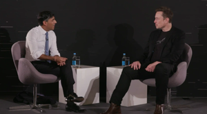 UK PM Rishi Sunak with Tesla and X CEO Elon Musk