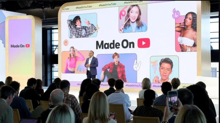 YouTube CEO Neal Mohan speaks at the Made On YouTube event in New York