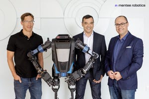 Mentee Robotics' team with MenteeBot