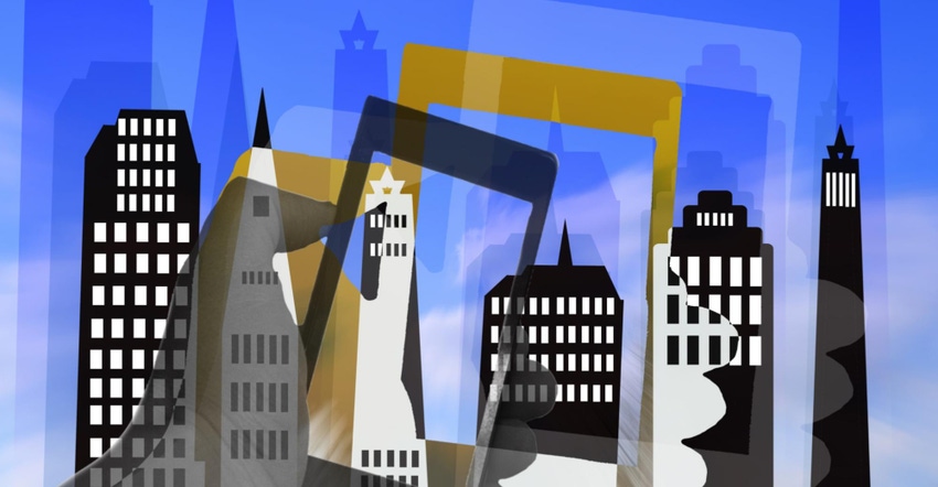 Abstract picture of buildings Abstract picture of buildings