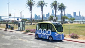 The electric shuttles will operate along San Francisco's Treasure Island