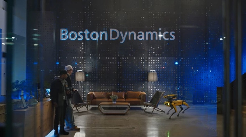 Image shows Boston Dynamics Spot Super Bowl 1
