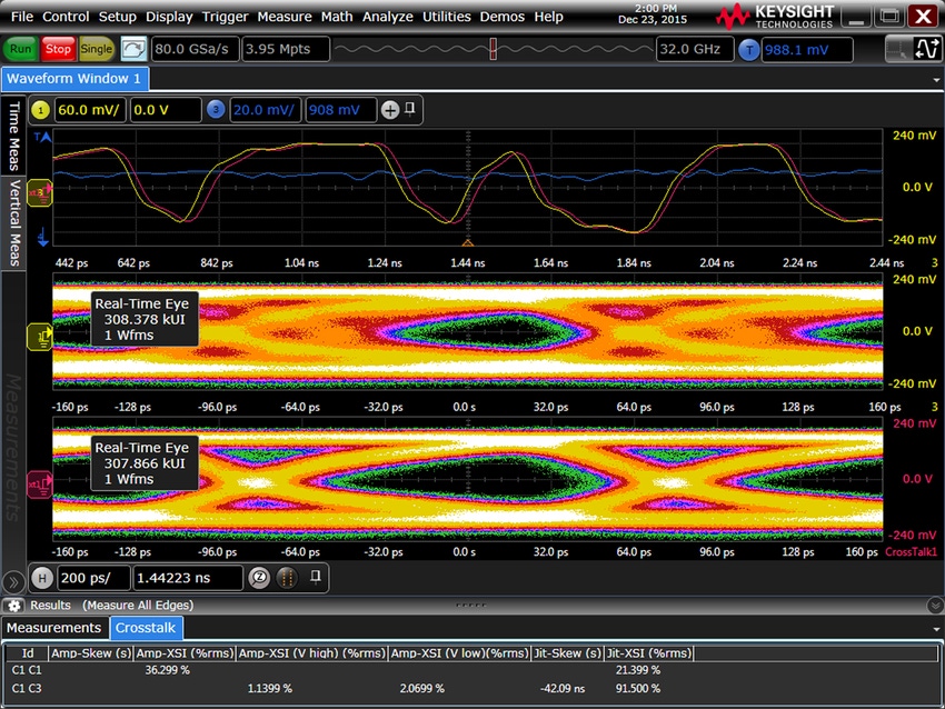 Signal Integrity Crosstalk Tool Screen Shot