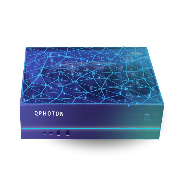 A QCI photonic quantum processor, a blue box