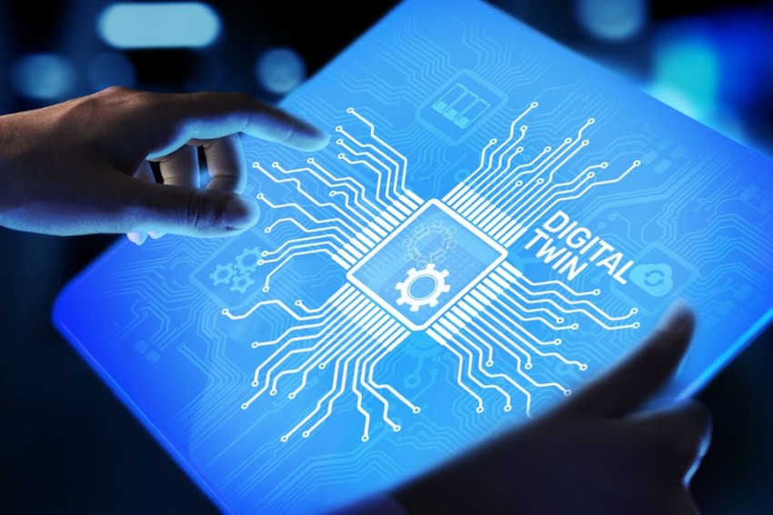Digital twin displayed on a tablet device Digital twin displayed on a tablet device