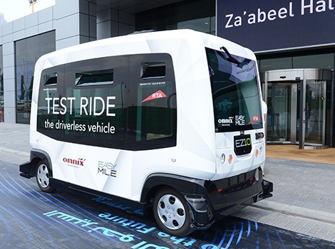 Image show's one of Dubai's self-driving transport vehicles