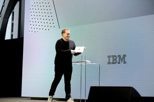 IBM Quantum VP Jay Gambetta with IBM Heron processor at IBM Quantum Summit 2023