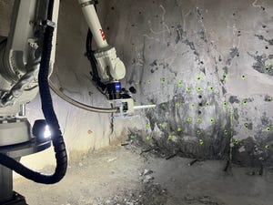 ABB's robot automates the process of blasting boreholes in a mine site