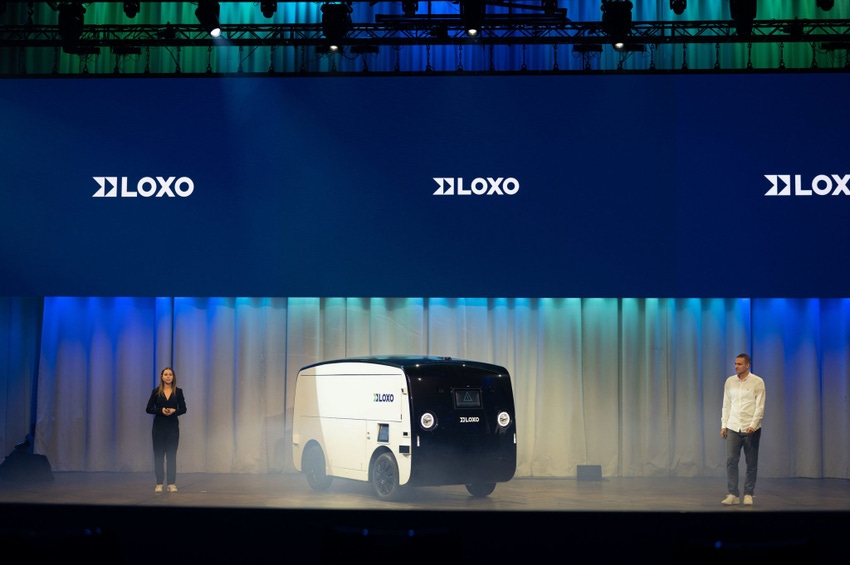 Image shows LOXO's new autonomous vehicle which it says will be performing last-mile deliveries on public roads in Europe Image shows LOXO's new autonomous vehicle which it says will be performing last-mile deliveries on public roads in Europe
