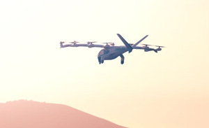 Archer Aviation's eVTOL aircraft in the air. 