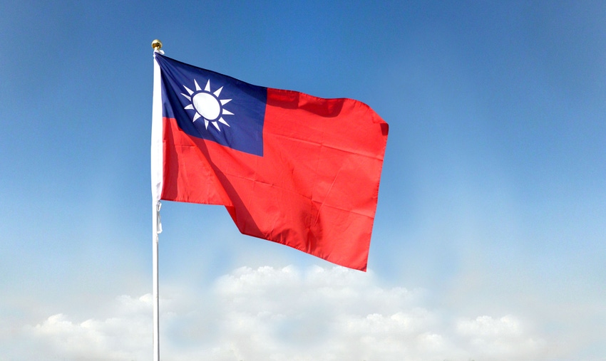 The flag of Taiwan