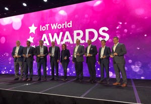Winners of the first annual IoT World Award Winners in Santa Clara, California